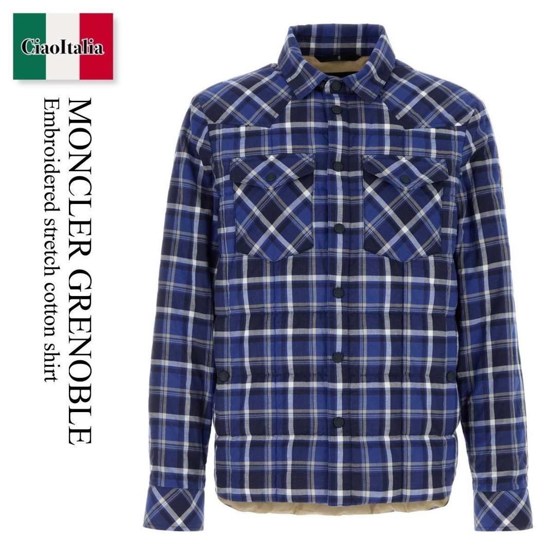【寸法押さえる・店卸し資産境界線・早め者制覇！】 モンク軌跡 / Moncler Grenoble Embroidered Stretch Cotton Shirt / L10971 F79 / L10971 G00006599C9 F79 / L10971G00006599C9 / L10971G00006599C9 F79 / L10971G00006599C9F79 / プルオーバー