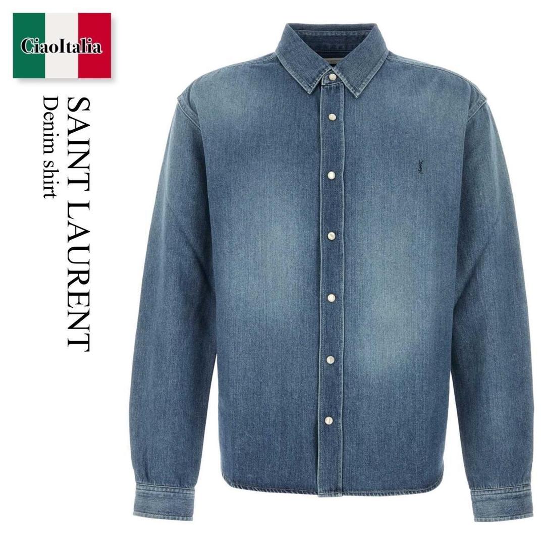 【寸法押さえる・店卸し資産境界線・早め者制覇！】 サンローラン / Saint Laurent Denim Shirt / 862246 Y29YA / 862246 Y29YA 4428 / 862246Y29YA / 862246Y29YA 4428 / 862246Y29YA4428 / プルオーバー