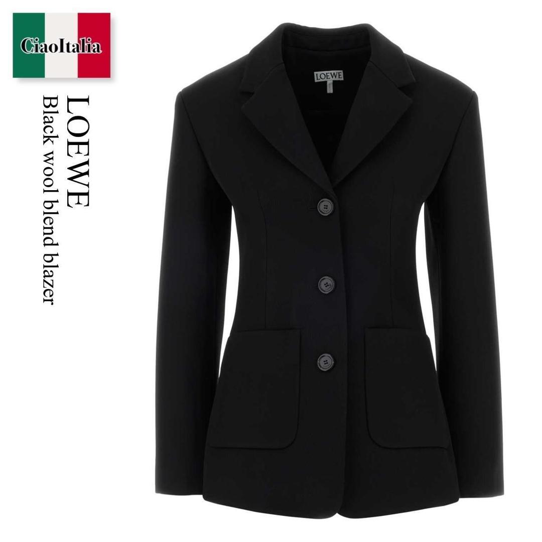 【数量限定・在庫限り・早い者勝ち！】 ロエベ / Loewe Black Wool Blend Blazer / S540Y03XBU / S540Y03XBU BLACK / S540Y03XBUBLACK / ジャケット｜Ciao Italia