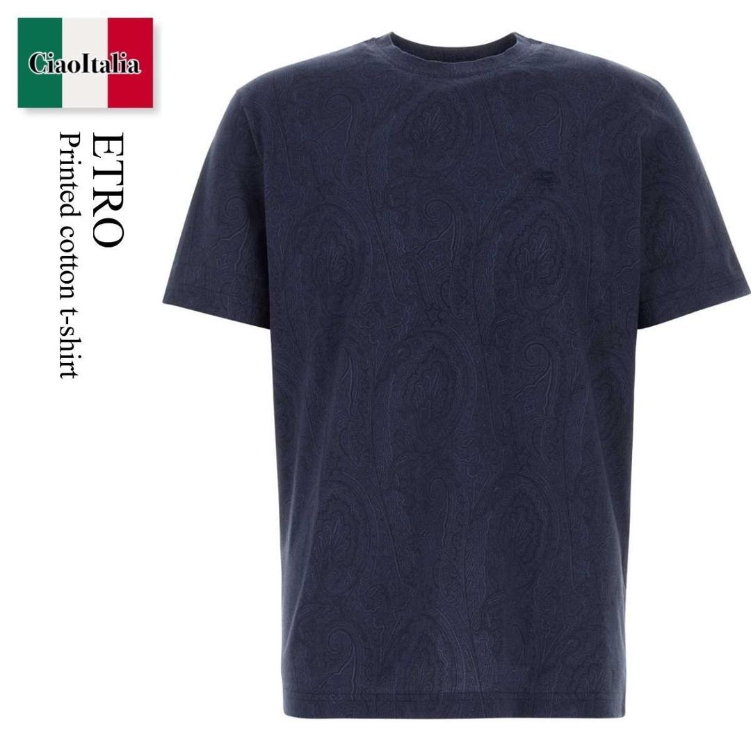 【数量限定・在庫限り・早い者勝ち！】 エトロ / Etro Printed Cotton T-Shirt / MRMA0 002AKG31 / MRMA0 002AKG31 B0065 / MRMA0002AKG31 / MRMA0002AKG31 B0065 / MRMA0002AKG31B0065 / Tシャツ・カットソー