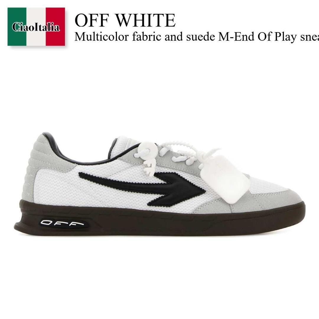 【寸法押さえる・店卸し資産境界線・早め者制覇！】 象牙色 / Off White Multicolor Fabric And Suede M-End Of Play Sneakers / M2ALS6F001 / M2ALS6F001 001 / M2ALS6F001001 / スニーカー
