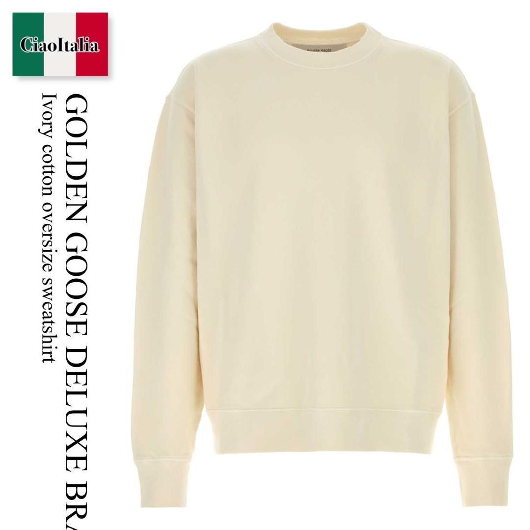 【数量限定・在庫限り・早い者勝ち！】 ゴールデングース / Golden Goose Deluxe Brand Ivory Cotton Oversize Sweatshirt / GUP01872P001579 / GUP01872P001579 11560 / GUP01872P00157911560 / スウェット・トレーナー 38,110円