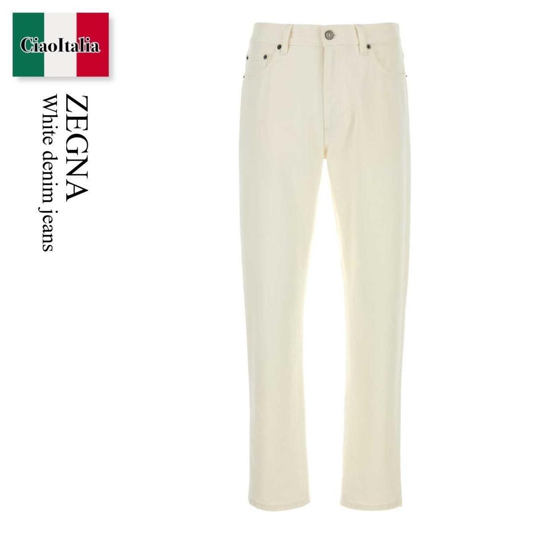 【数量限定・在庫限り・早い者勝ち！】 エルメネジルドゼニア / Zegna White Denim Jeans / RUHIB9A3CITY / RUHIB9A3CITY N01 / RUHIB9A3CITYN01 / デニム・ジーパン