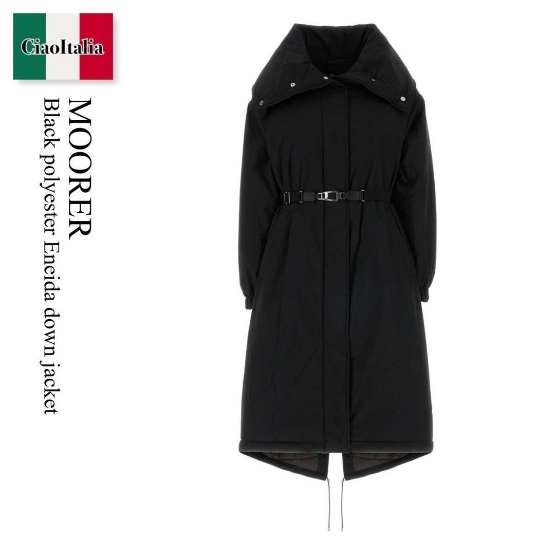 【数量限定・在庫限り・早い者勝ち！】 ムーレー / Moorer Black Polyester Eneida Down Jacket / ENEIDASTP / ENEIDASTP NERO / ENEIDASTPNERO / ダウンジャケット・コート