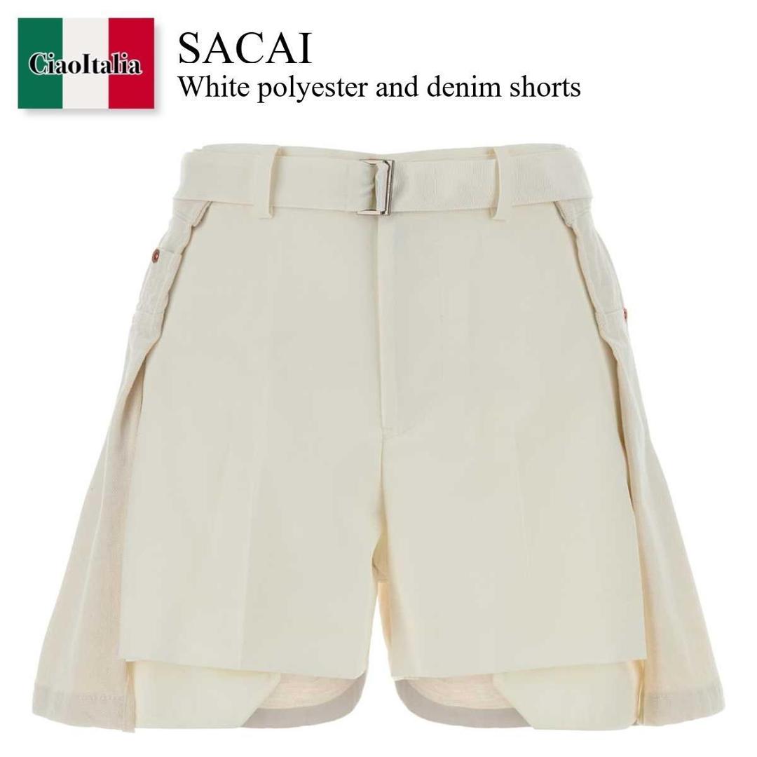 【数量限定・在庫限り・早い者勝ち!】 サカイ / Sacai White Polyester And Denim Shorts / 2608435 / 2608435 151 / 2608435151 / ショートパンツ|Ciao Italia