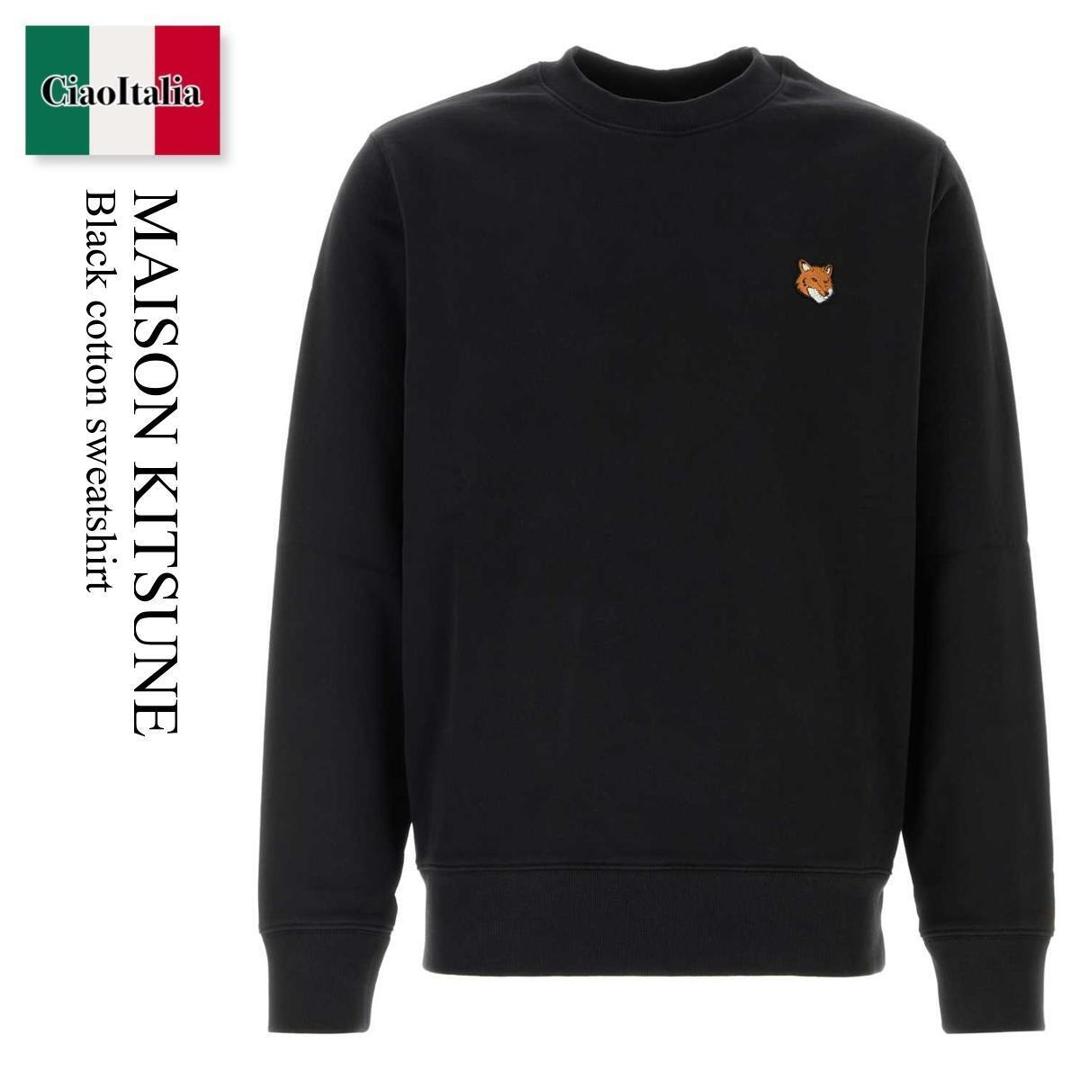 【分量制限事項・店卸し資産区分け・早め者白星！】 棲み家 狐狸 / Maison Kitsune Black Cotton Sweatshirt / PM00303KM0340 / PM00303KM0340 P199 / PM00303KM0340P199 / スウェット・トレーナー