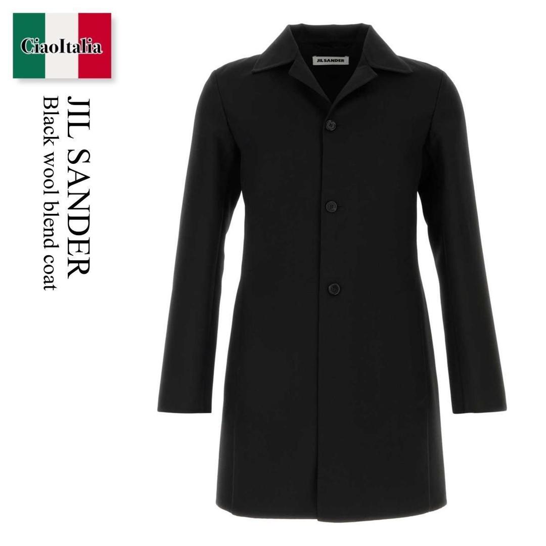 【分量制限事項・店卸し資産区分け・早め者白星！】 ジルサンダー / Jil Sander Black Wool Blend Coat / J21AA0206J 40326 / J21AA0206J 40326 001 / J21AA0206J40326 / J21AA0206J40326 001 / J21AA0206J40326001 / ピーコート