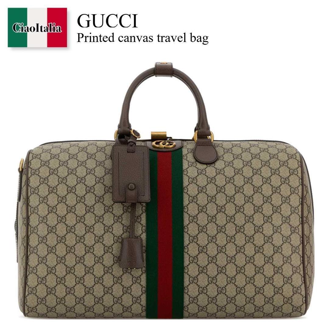 【物量制限事項・店卸し資産極限点・早め者制覇！】 グッチ / かばん / 鞄 / Gucci Printed Canvas Travel Bag / 834460 FAEOI / 834460 FAEOI 9746 / 834460FAEOI / 834460FAEOI 9746 / 834460FAEOI9746 / ボストンバッグ