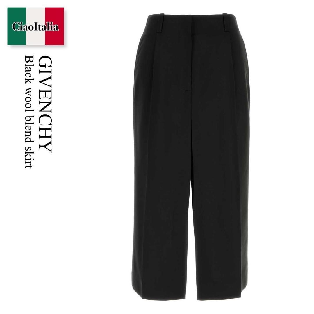 【数量限定・在庫限り・早い者勝ち！】 ジバンシィ / Givenchy Black Wool Blend Skirt / BW411X100H / BW411X100H 001 / BW411X100H001 / スカート｜Ciao Italia