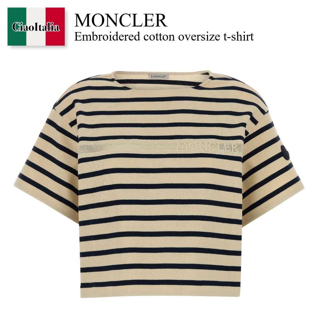 【数量限定・在庫限り・早い者勝ち！】 モンクレール / Moncler Embroidered Cotton Oversize T-Shirt / L10938 F07 / L10938 C0005089BEB F07 / L10938C0005089BEB / L10938C0005089BEB F07 / L10938C0005089BEBF07 / Tシャツ・カットソー