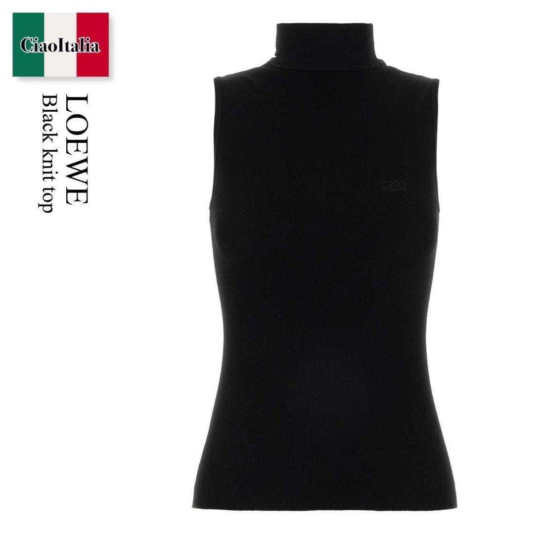 【物量制限事項・店卸し資産極限点・早め者制覇！】 ロエベ / Loewe Black Knit Top / S540Y55K74 / S540Y55K74 BLACK / S540Y55K74BLACK / トップス余分の物
