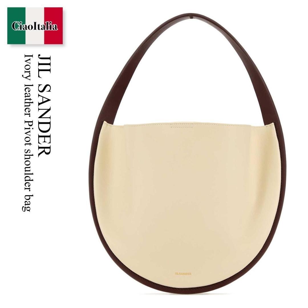 【分量制限事項・店卸し資産区分け・早め者白星！】 ジルサンダー / かばん / 鞄 / Jil Sander Ivory Leather Pivot Shoulder Bag / J08ZH0103P 9166 / J08ZH0103P 9166 106 / J08ZH0103P9166 / J08ZH0103P9166 106 / J08ZH0103P9166106 / ショルダーバッグ・ポシェット