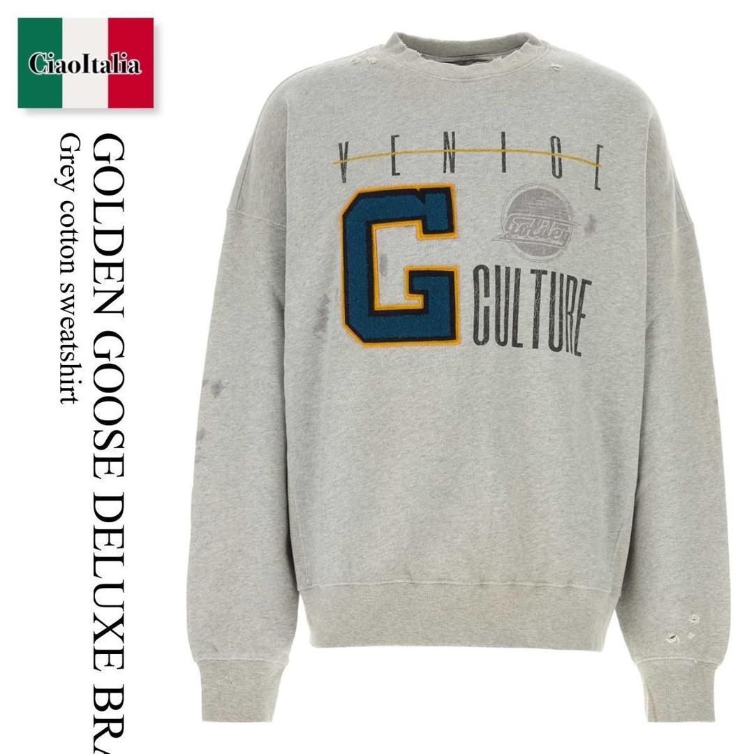 【数量限定・在庫限り・早い者勝ち!】 ゴールデングース / Golden Goose Deluxe Brand Grey Cotton Sweatshirt / GUP02175P002409 / GUP02175P002409 60513 / GUP02175P00240960513 / スウェット・トレーナー|Ciao Italia