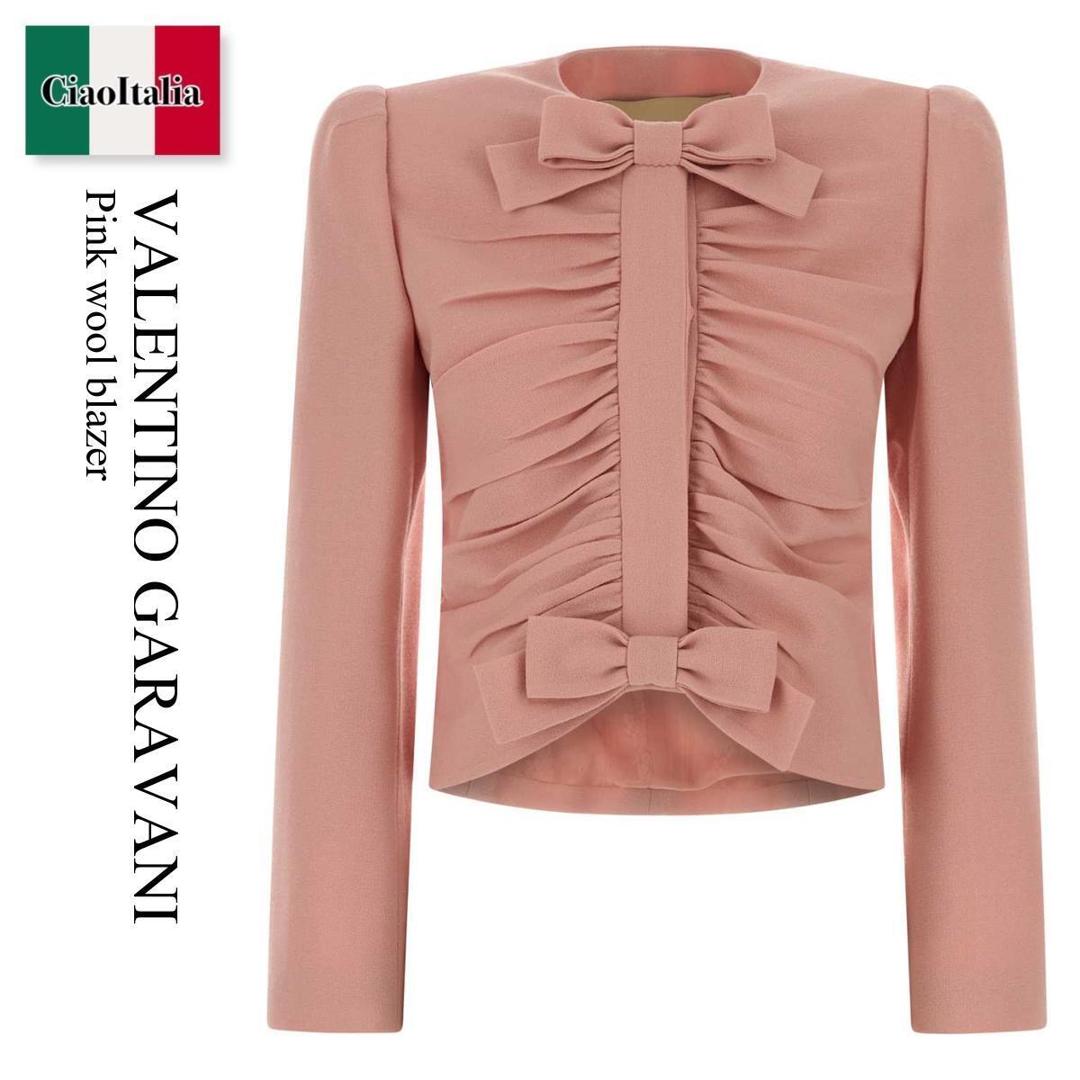 【数量限定・在庫限り・早い者勝ち！】 バレンチノ / Valentino Garavani Pink Wool Blazer / 8B0CE5R7A6F / 8B0CE5R7A6F F8U / 8B0CE5R7A6FF8U / ジャケット