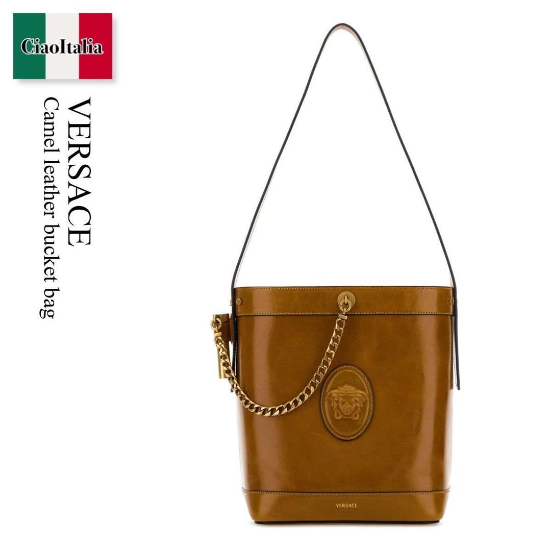 【数量限定・在庫限り・早い者勝ち！】 ヴェルサーチェ / かばん / カバン / Versace Camel Leather Bucket Bag / 10234 601A17453 / 10234 601A17453 1KN0J / 10234601A17453 / 10234601A17453 1KN0J / 10234601A174531KN0J / ショルダーバッグ・ポシェット