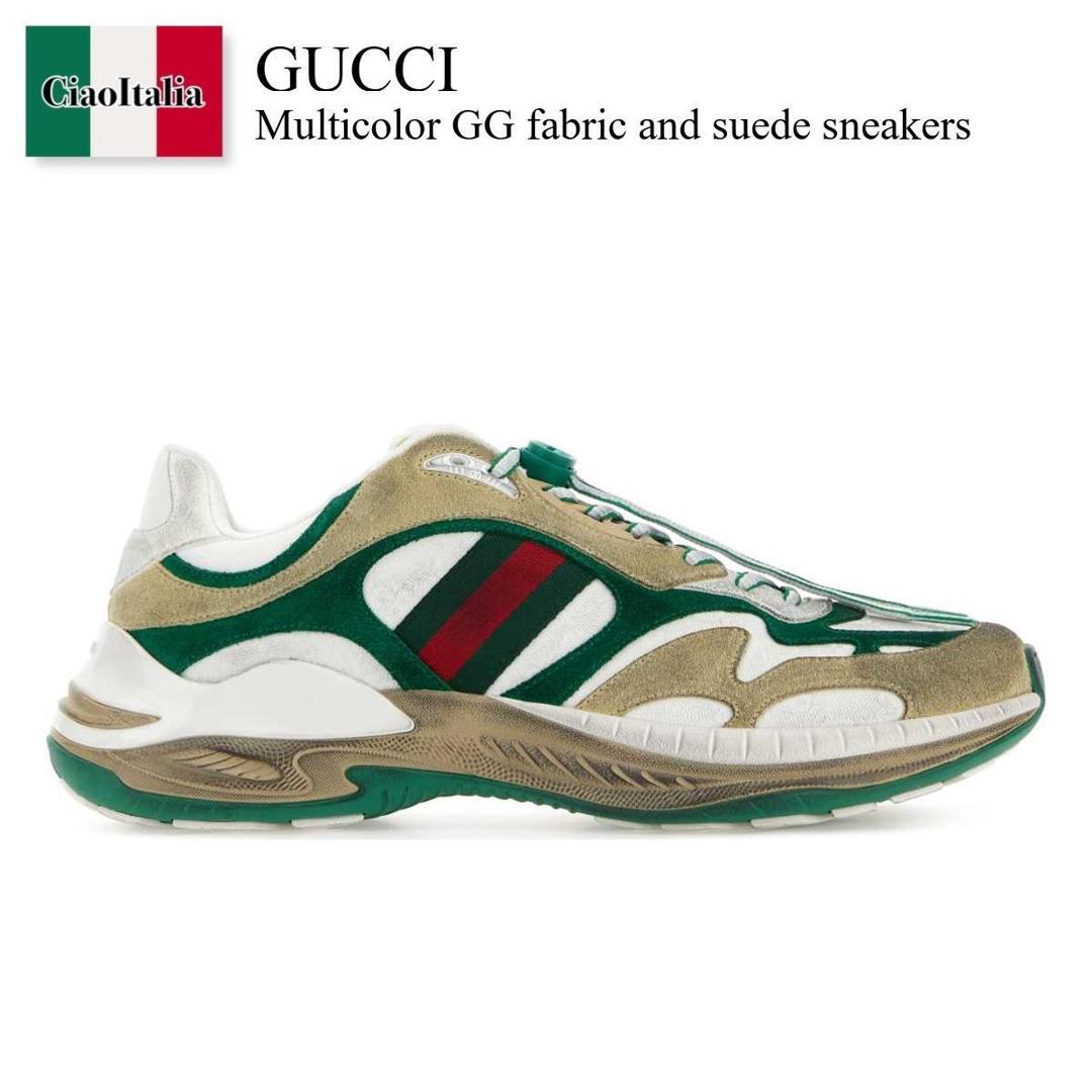 【数量限定・在庫限り・早い者勝ち！】 グッチ / Gucci Multicolor Gg Fabric And Suede Sneakers / 853709 AAGGM / 853709 AAGGM 9251 / 853709AAGGM / 853709AAGGM 9251 / 853709AAGGM9251 / スニーカー