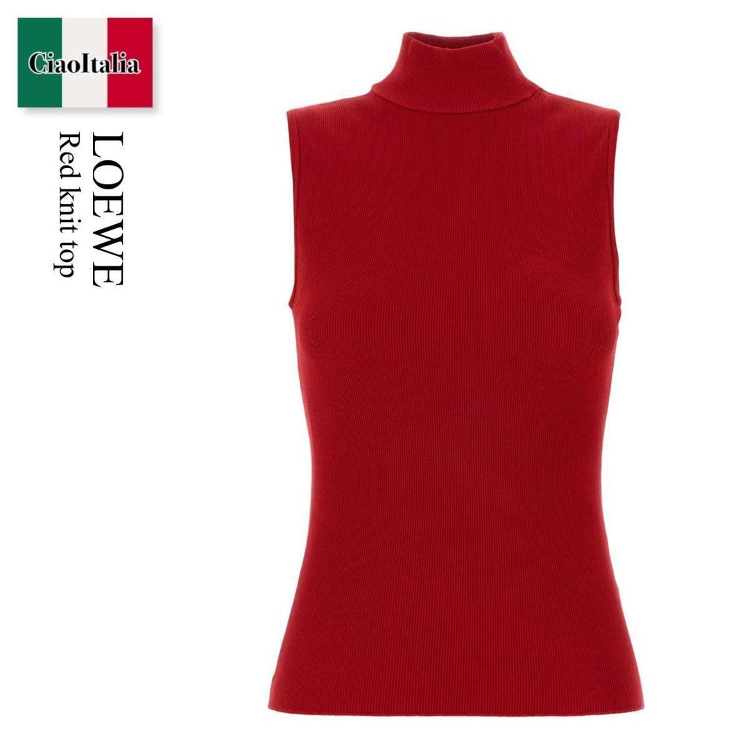 【寸法押さえる・店卸し資産境界線・早め者戦勝！】 ロエベ / Loewe Red Knit Top / S540Y55K74 / S540Y55K74 RED / S540Y55K74RED / トップス余分の物