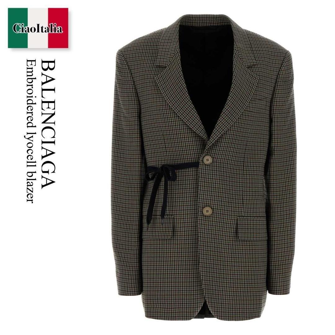 【数量限定・在庫限り・早い者勝ち！】 バレンシアガ / Balenciaga Embroidered Lyocell Blazer / 857365 TTO38 / 857365 TTO38 2866 / 857365TTO38 / 857365TTO38 2866 / 857365TTO382866 / ジャケット