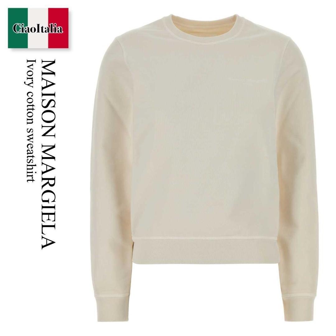 【寸法押さえる・店卸し資産境界線・早め者制覇！】 住み家 マルジェラ / Maison Margiela Ivory Cotton Sweatshirt / S29GU0085 S25520 / S29GU0085 S25520 976 / S29GU0085S25520 / S29GU0085S25520 976 / S29GU0085S25520976 / スウェット・トレーナー