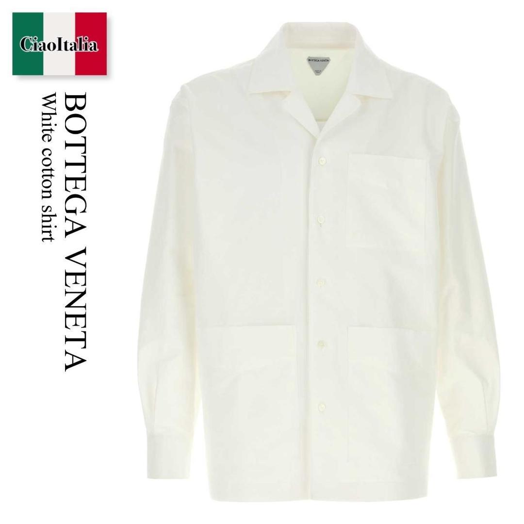 【寸法押さえる・店卸し資産境界線・早め者制覇！】 ボッテガ・ヴェネタ / Bottega Veneta White Cotton Shirt / 862130 V6D10 / 862130 V6D10 9071 / 862130V6D10 / 862130V6D10 9071 / 862130V6D109071 / プルオーバー