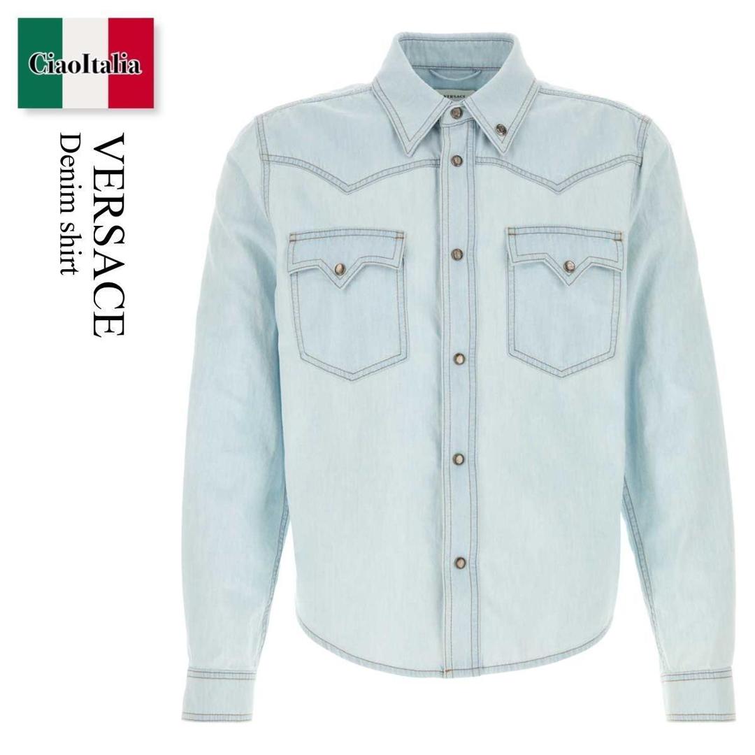 【寸法押さえる・店卸し資産境界線・早め者制覇！】 ヴェルサーチェ / Versace Denim Shirt / 10236 721A17872 / 10236 721A17872 1DA50 / 10236721A17872 / 10236721A17872 1DA50 / 10236721A178721DA50 / プルオーバー