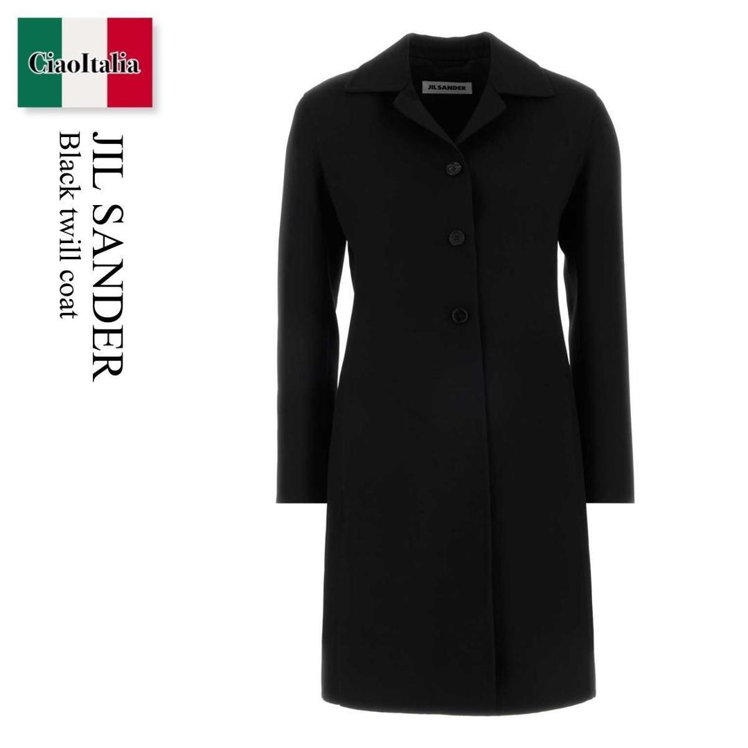 【量目押さえる・店卸し資産極限点・早め者制勝！】 ジルサンダー / Jil Sander Black Twill Coat / J03AA0212J 40326 / J03AA0212J 40326 001 / J03AA0212J40326 / J03AA0212J40326 001 / J03AA0212J40326001 / 厚地の外套