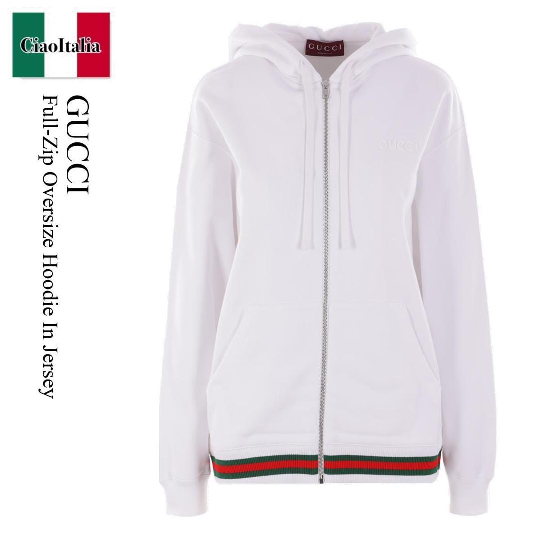 【物量制限事項・店卸し資産極限点・早め者制覇！】 グッチ / Gucci Full-Zip Oversize Hoodie In Jersey / 810383 XJG07 / 810383 XJG07 9692 / 810383XJG07 / 810383XJG079692 / パーカー・フーディ