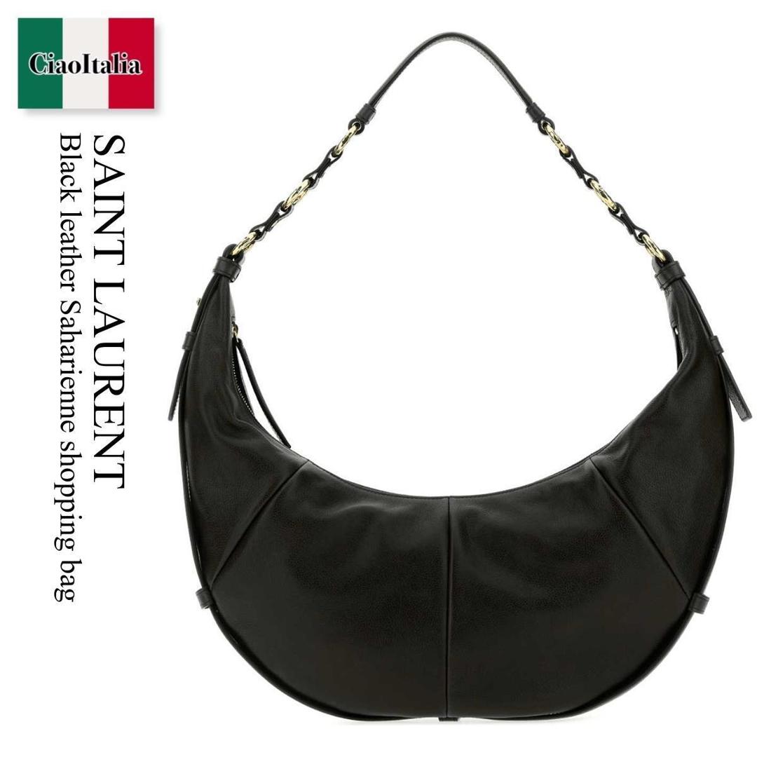 【物量制限事項・店卸し資産極限点・早め者制覇！】 サンローラン / かばん / 鞄 / Saint Laurent Black Leather Saharienne Shopping Bag / 862365 AAGDF / 862365 AAGDF 1000 / 862365AAGDF / 862365AAGDF 1000 / 862365AAGDF1000 / トートバッグ