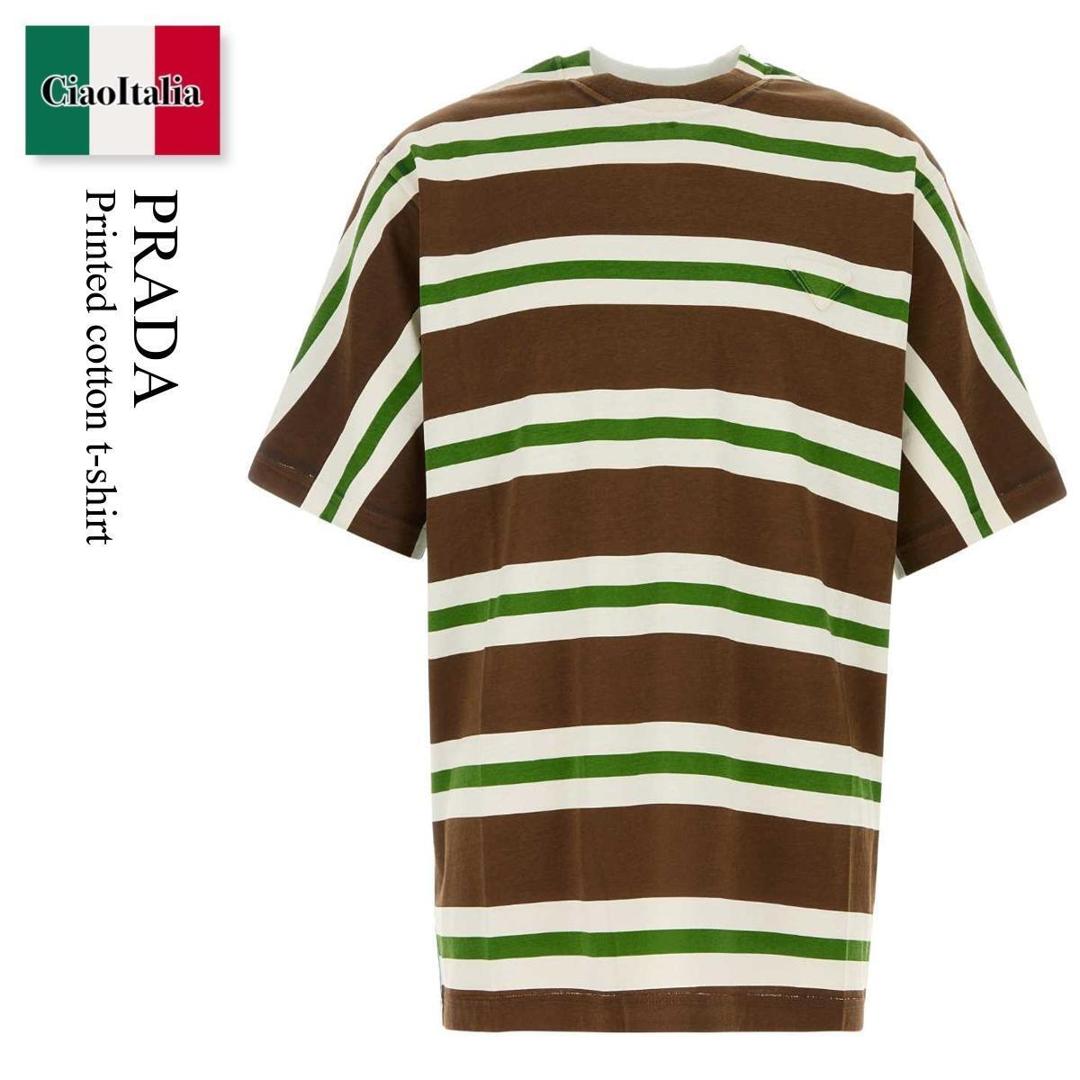 【分量制限事項・店卸し資産区分け・早め者白星！】 プラダ / Prada Printed Cotton T-Shirt / UJN988 F0HP6 / UJN988 SOOO19ES F0HP6 / UJN988SOOO19ES / UJN988SOOO19ES F0HP6 / UJN988SOOO19ESF0HP6 / プルオーバー・カットソー