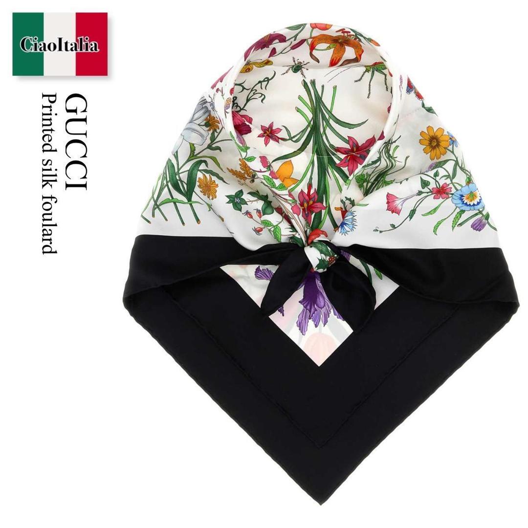 【数量限定・在庫限り・早い者勝ち!】 グッチ / Gucci Printed Silk Foulard / 862732 3GAQR / 862732 3GAQR 9060 / 8627323GAQR / 8627323GAQR 9060 / 8627323GAQR9060 / スカーフ|Ciao Italia