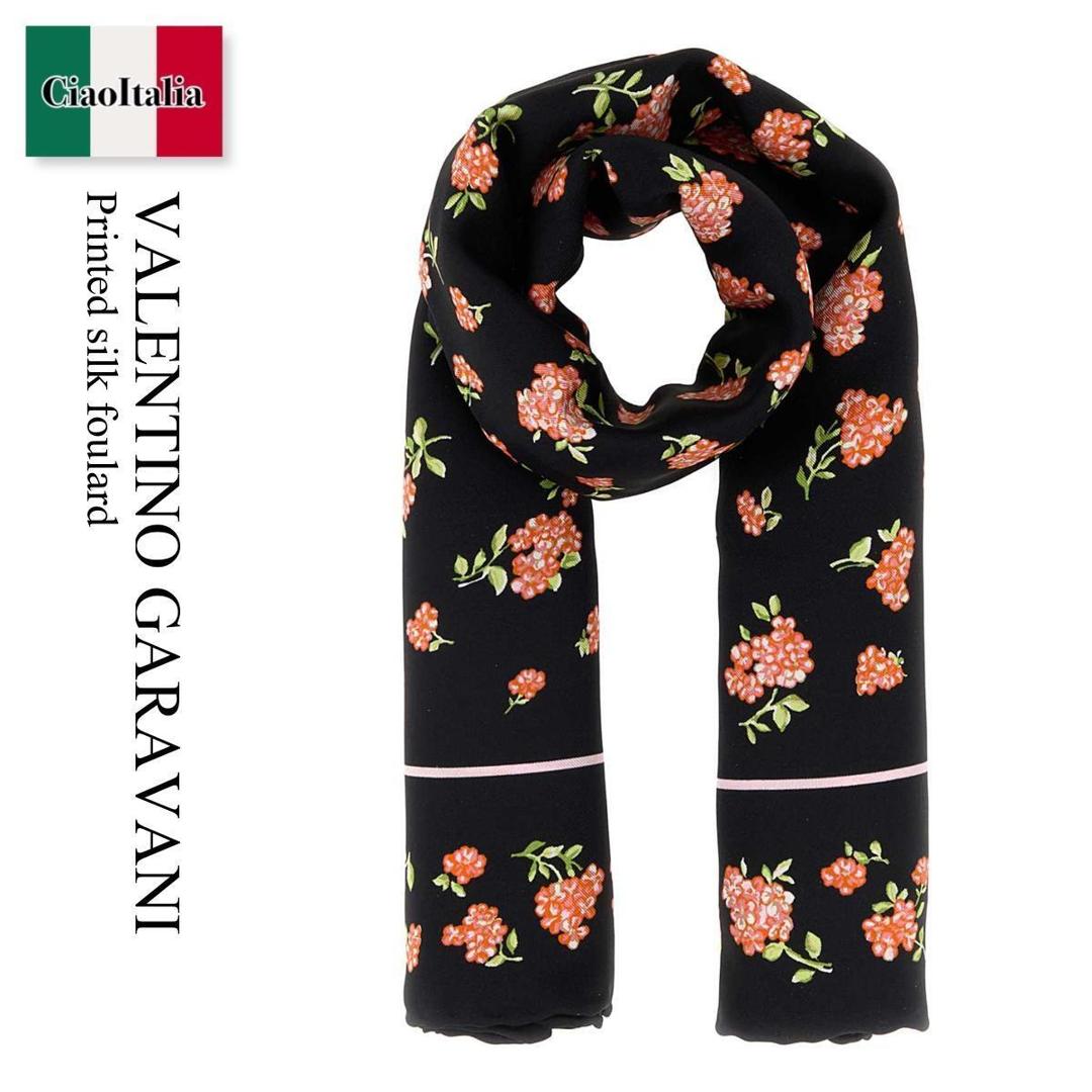 【寸法押さえる・店卸し資産境界線・早め者制覇！】 バレンチノ / Valentino Garavani Printed Silk Foulard / 8W0EI114AJK / 8W0EI114AJK FKV / 8W0EI114AJKFKV / えり巻き