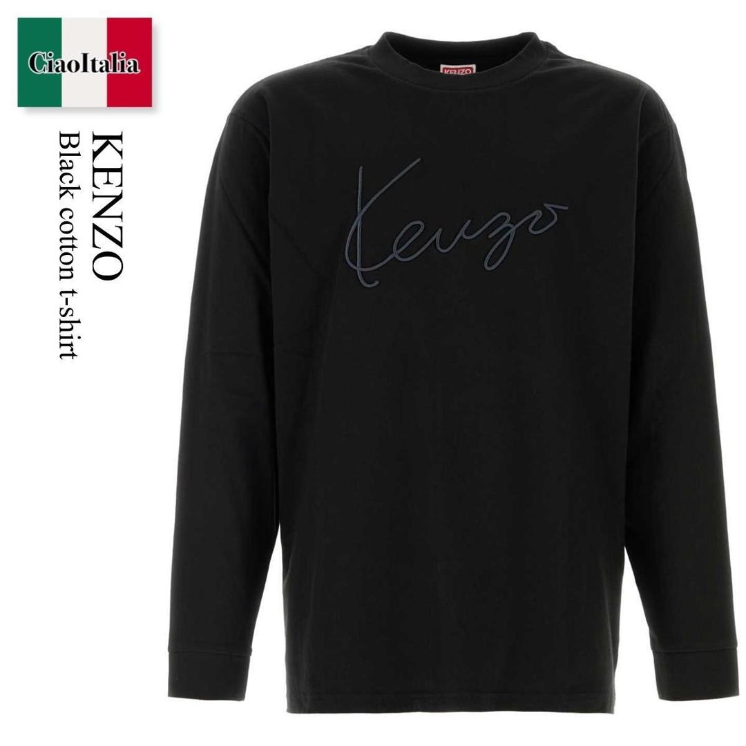 【数量限定・在庫限り・早い者勝ち！】 ケンゾー / Kenzo Black Cotton T-Shirt / FG65TL3614SG / FG65TL3614SG 99J / FG65TL3614SG99J / Tシャツ・カットソー｜Ciao Italia