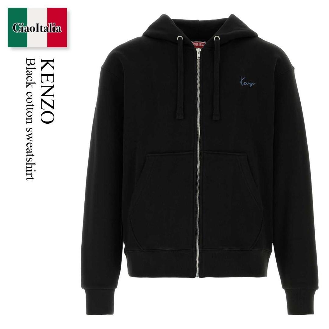 【数量限定・在庫限り・早い者勝ち！】 ケンゾー / Kenzo Black Cotton Sweatshirt / FG65HO2644MJ / FG65HO2644MJ 99J / FG65HO2644MJ99J / パーカー・フーディ｜Ciao Italia