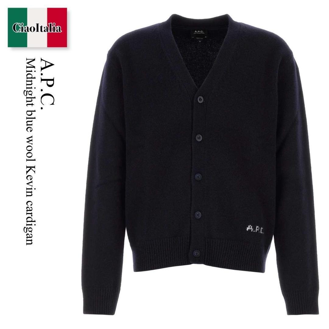 【物量制限事項・店卸し資産極限点・早め者制覇！】 A.P.C. / A.P.C. Midnight Blue Wool Kevin Cardigan / WOASW H22020 / WOASW H22020 IAK / WOASWH22020 / WOASWH22020 IAK / WOASWH22020IAK / ジレー