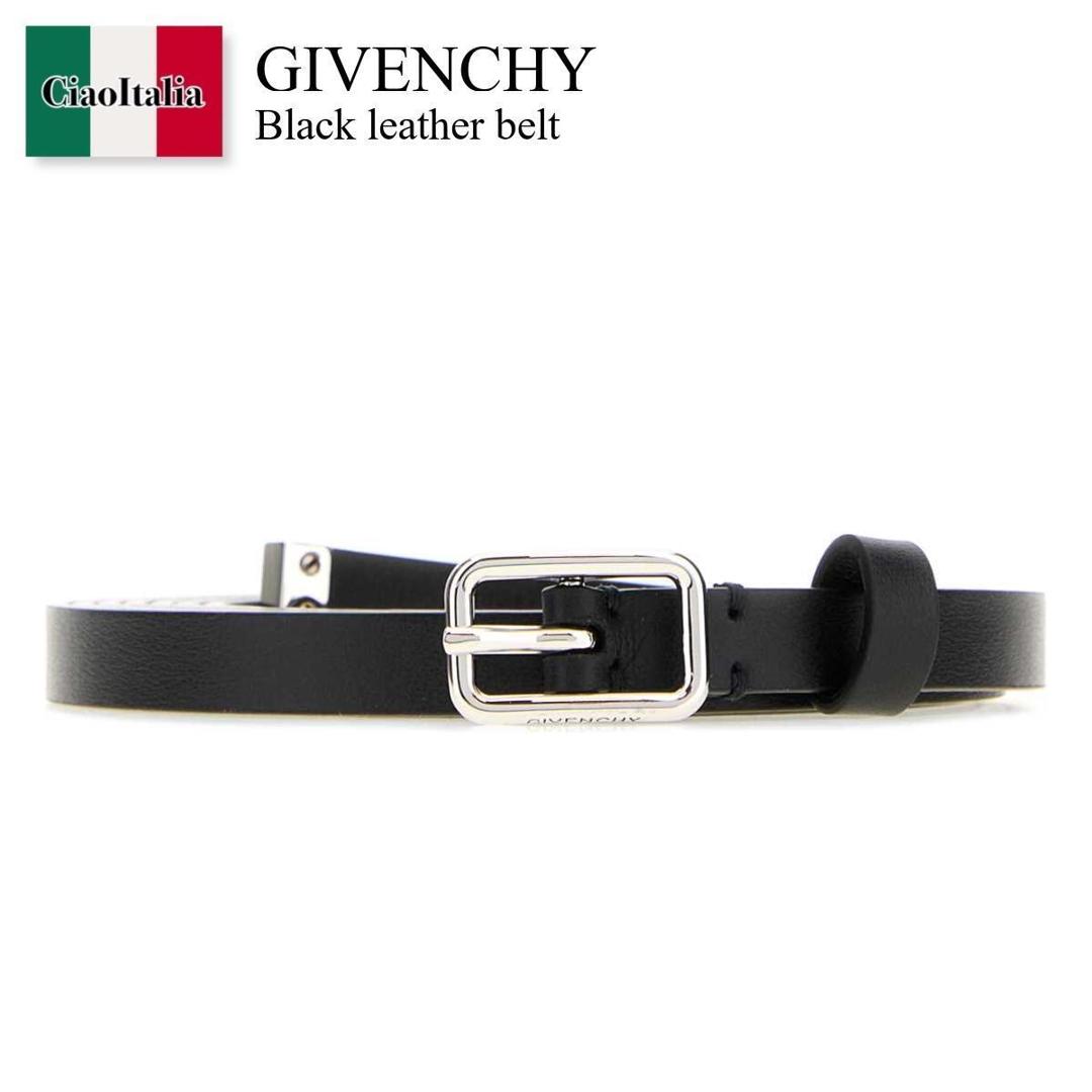 【寸法押さえる・店卸し資産境界線・早め者制覇！】 ジバンシィ / Givenchy Black Leather Belt / BB40AGB2DL / BB40AGB2DL 001 / BB40AGB2DL001 / 三尺帯