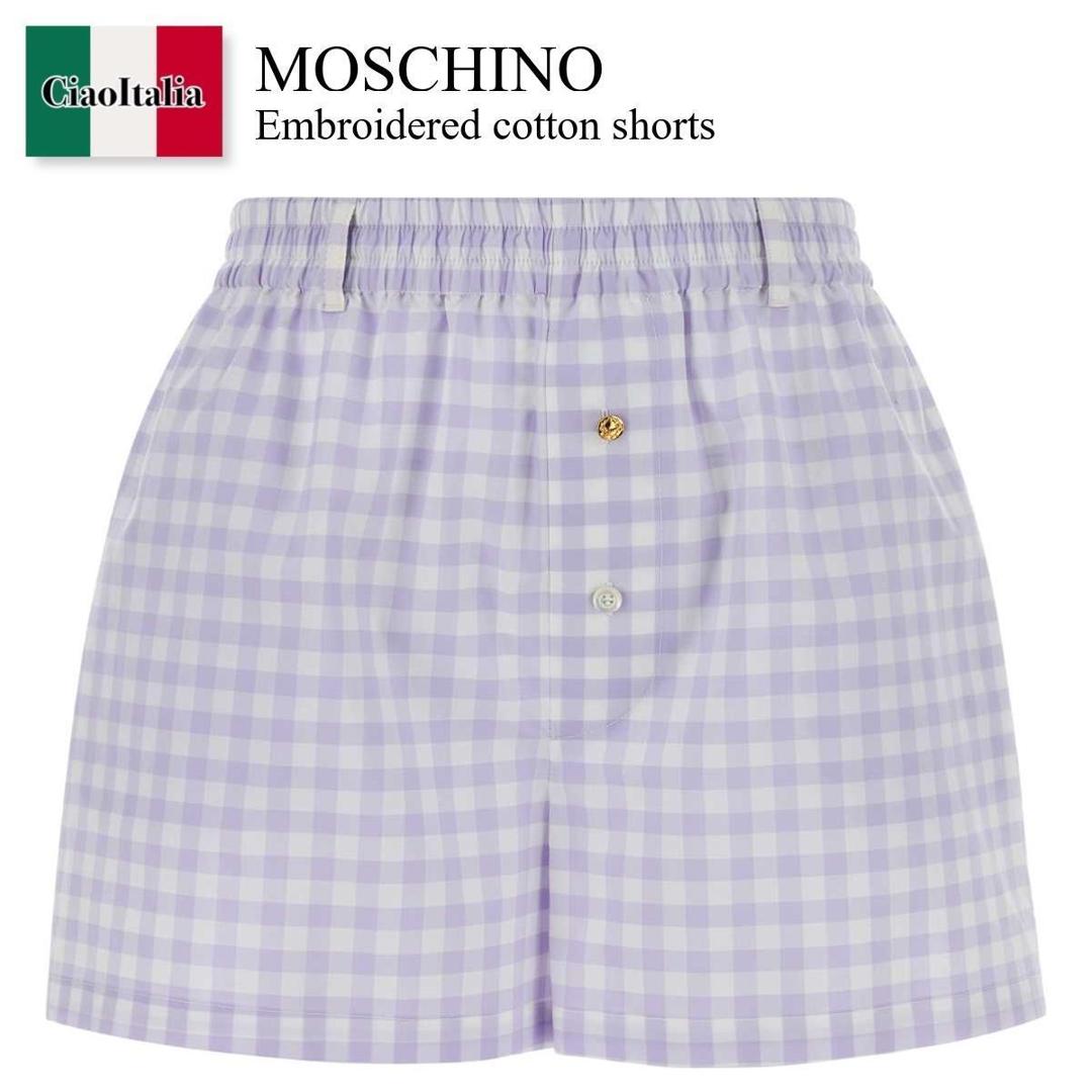 【数量限定・在庫限り・早い者勝ち！】 モスキーノ / Moschino Embroidered Cotton Shorts / A0329 0536 / A0329 0536 2264 / A03290536 / A03290536 2264 / A032905362264 / ショートパンツ｜Ciao Italia