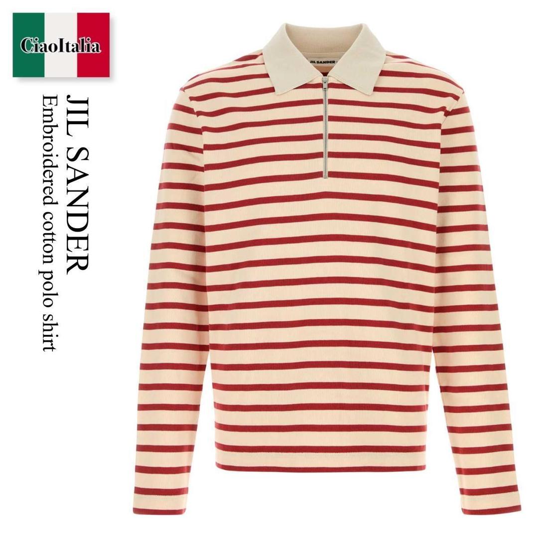 【物量制限事項・店卸し資産極限点・早め者制覇！】 ジルサンダー / Jil Sander Embroidered Cotton Polo Shirt / J47GL0106J 46497 / J47GL0106J 46497 649 / J47GL0106J46497 / J47GL0106J46497 649 / J47GL0106J46497649 / スポーツシャツ
