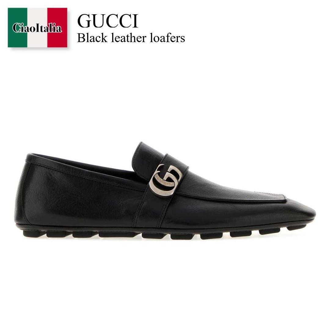 【物量制限事項・店卸し資産極限点・早め者制覇！】 グッチ / Gucci Black Leather Loafers / 874862 AAGSG / 874862 AAGSG 1000 / 874862AAGSG / 874862AAGSG 1000 / 874862AAGSG1000 / 御召しものシューズ・革靴・商行為シューズ