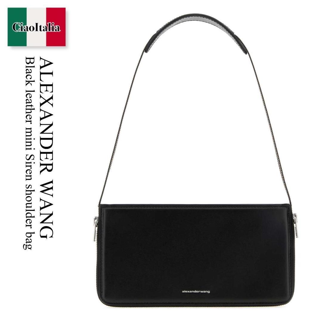 【数量限定・在庫限り・早い者勝ち！】 アレキサンダーワン / かばん / カバン / Alexander Wang Black Leather Mini Siren Shoulder Bag / 20226P70L / 20226P70L 001 / 20226P70L001 / ショルダーバッグ・ポシェット｜Ciao Italia