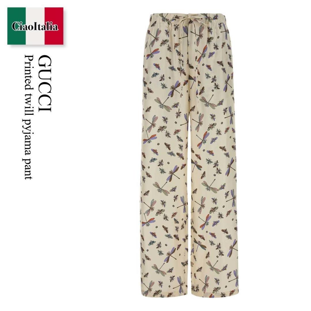 【分量制限事項・店卸し資産区分け・早め者白星！】 グッチ / Gucci Printed Twill Pyjama Pant / 852924 ZAUK3 / 852924 ZAUK3 9766 / 852924ZAUK3 / 852924ZAUK3 9766 / 852924ZAUK39766 / ズボン下