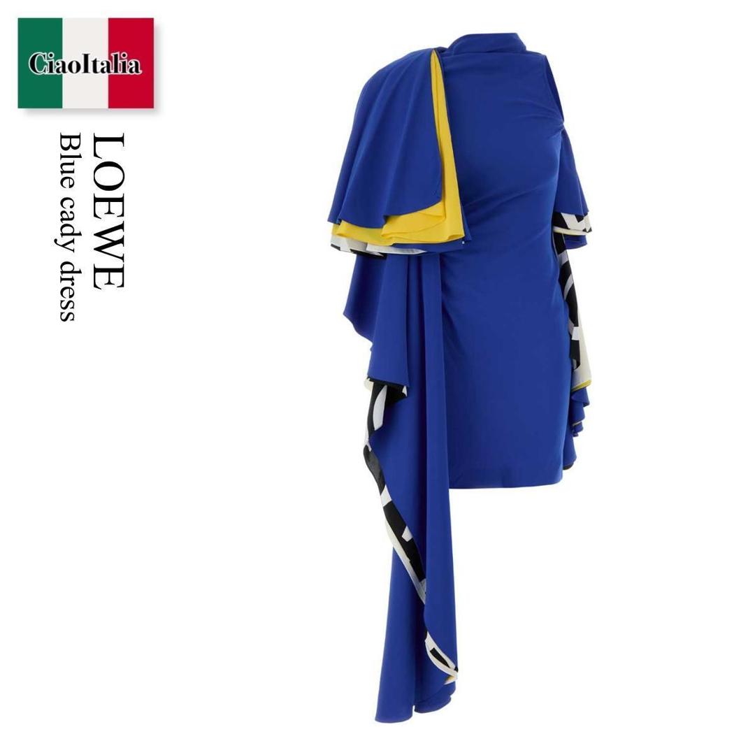【数量限定・在庫限り・早い者勝ち！】 ロエベ / Loewe Blue Cady Dress / S540Y09XVF / S540Y09XVF BLUE / S540Y09XVFBLUE / ワンピース｜Ciao Italia
