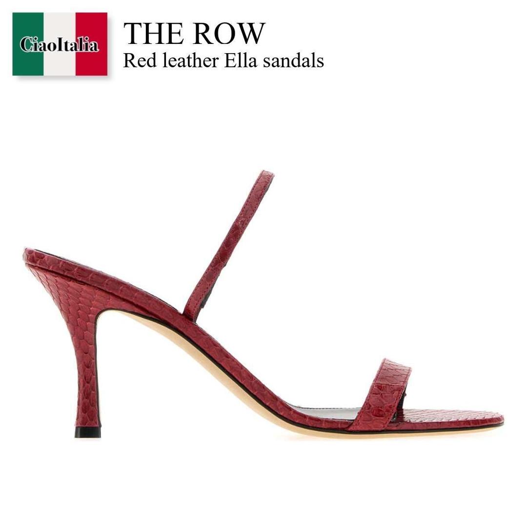 【寸法押さえる・店卸し資産境界線・早め者制覇！】 ザ・ロウ / The Row Red Leather Ella Sandals / F1868 E93 / F1868 E93 LQR / F1868E93 / F1868E93 LQR / F1868E93LQR / サンダル・ミュール