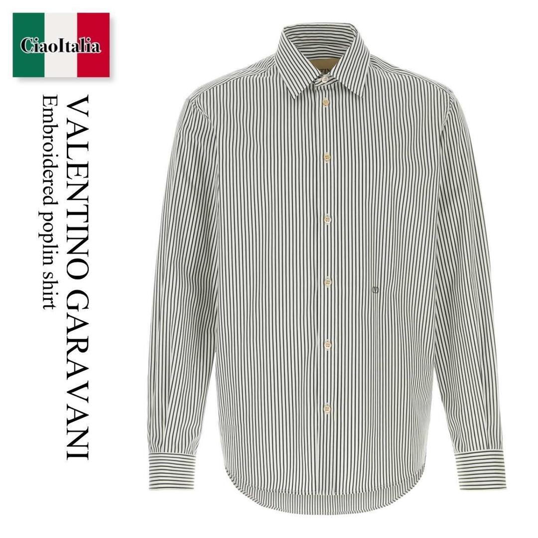 【寸法押さえる・店卸し資産境界線・早め者制覇！】 バレンチノ / Valentino Garavani Embroidered Poplin Shirt / 9V3ABS81BMR / 9V3ABS81BMR 0AZ / 9V3ABS81BMR0AZ / プルオーバー