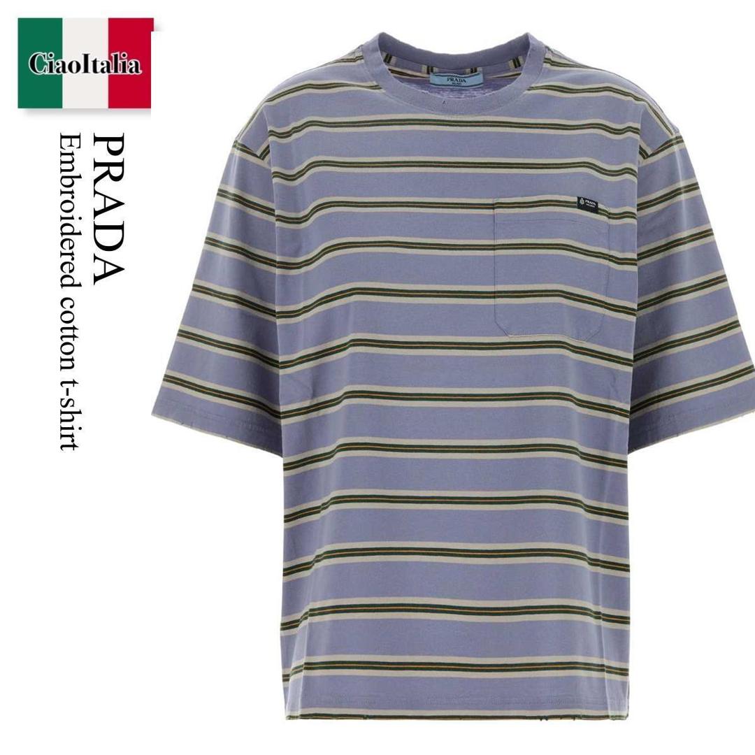 【分量制限事項・店卸し資産区分け・早め者白星！】 プラダ / Prada Embroidered Cotton T-Shirt / 39684S F05KI / 39684S OOO196A F05KI / 39684SOOO196A / 39684SOOO196A F05KI / 39684SOOO196AF05KI / プルオーバー・カットソー