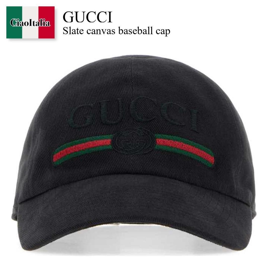 【寸法押さえる・店卸し資産境界線・早め者制覇！】 グッチ / Gucci Slate Canvas Baseball Cap / 875736 4HBKG / 875736 4HBKG 1060 / 8757364HBKG / 8757364HBKG 1060 / 8757364HBKG1060 / 旗がしら