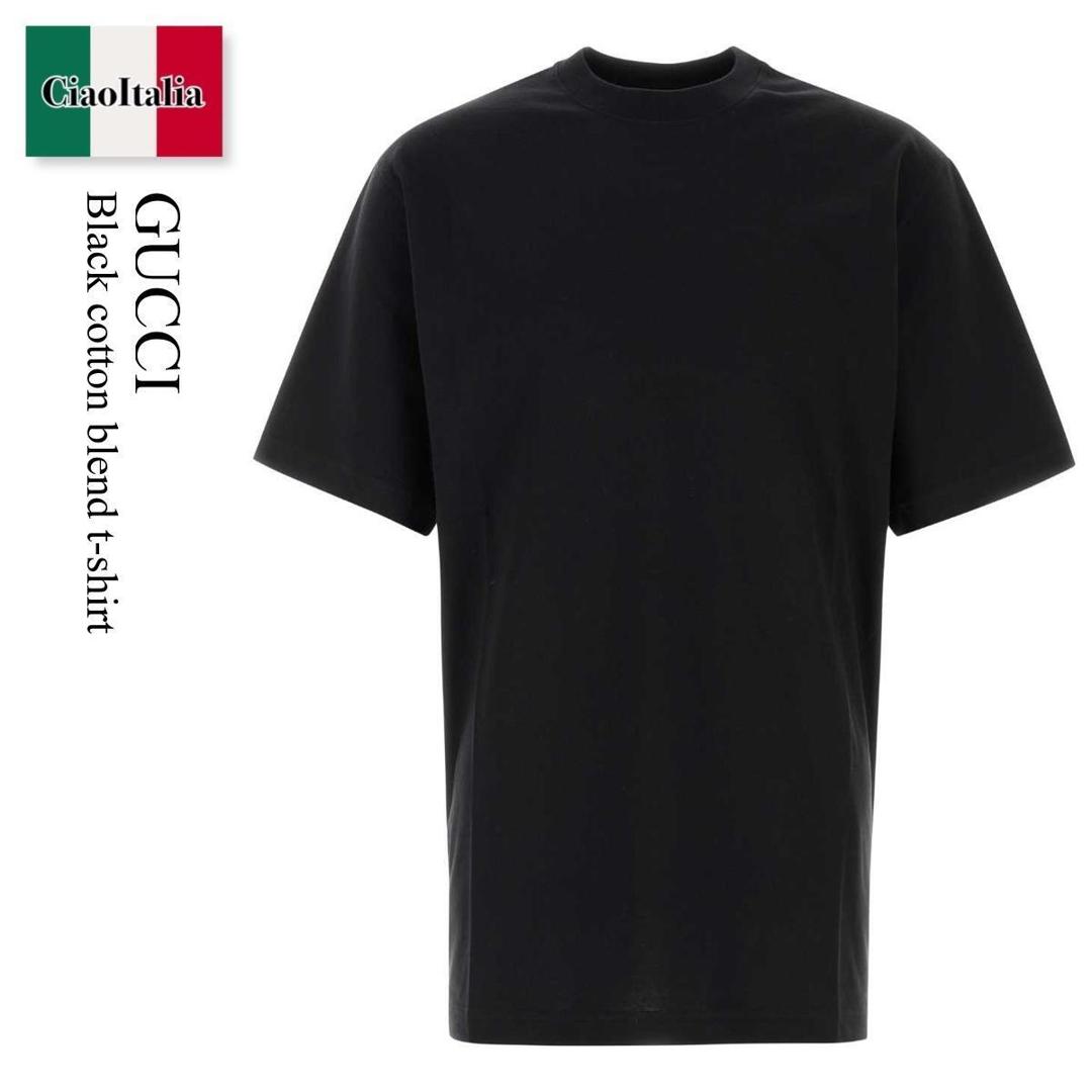 【数量限定・在庫限り・早い者勝ち！】 グッチ / Gucci Black Cotton Blend T-Shirt / 864626 XJH01 / 864626 XJH01 1152 / 864626XJH01 / 864626XJH01 1152 / 864626XJH011152 / Tシャツ・カットソー｜Ciao Italia
