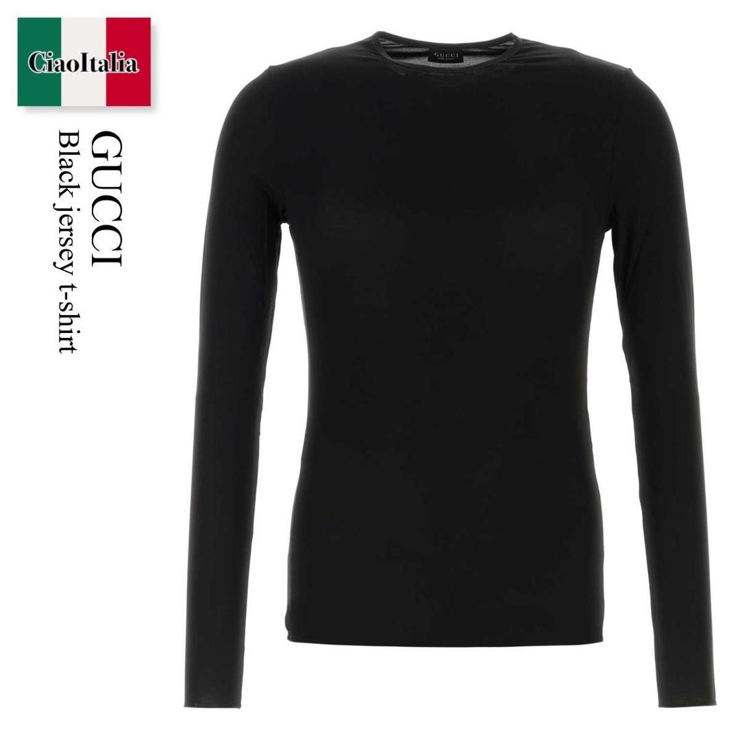 【物量制限事項・店卸し資産極限点・早め者制覇！】 グッチ / Gucci Black Jersey T-Shirt / 875147 XJHV9 / 875147 XJHV9 1000 / 875147XJHV9 / 875147XJHV9 1000 / 875147XJHV91000 / ティーシャツ・カットソー