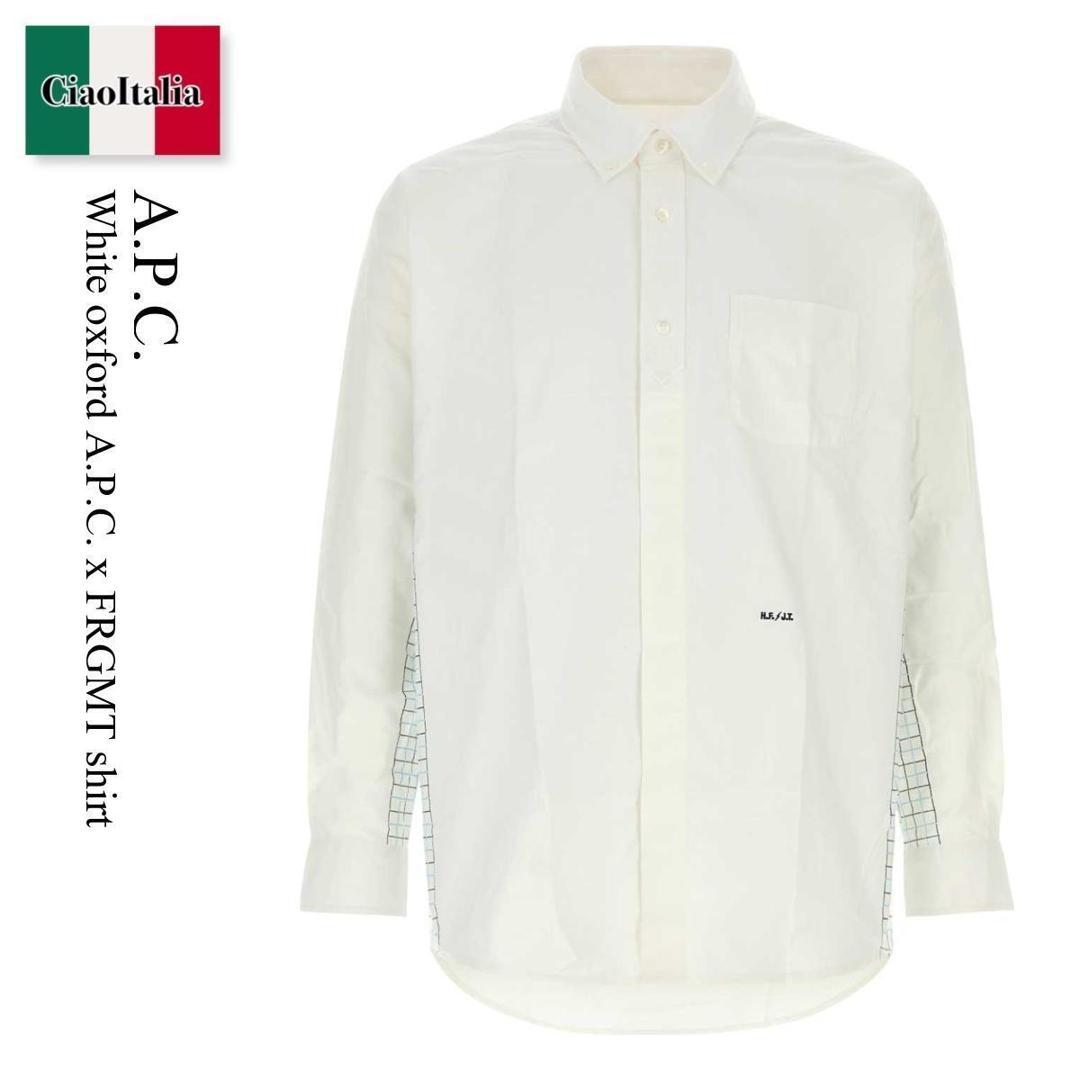 【物量制限事項・店卸し資産極限点・早め者制覇！】 A.P.C. / A.P.C. White Oxford A.P.C. X Frgmt Shirt / COHSX H12677 / COHSX H12677 AAB / COHSXH12677 / COHSXH12677 AAB / COHSXH12677AAB / ティーシャツ