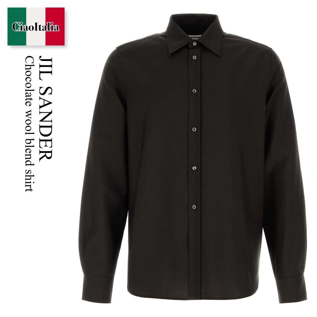 【寸法押さえる・店卸し資産境界線・早め者制覇！】 ジルサンダー / Jil Sander Chocolate Wool Blend Shirt / J22DL0387J 41444 / J22DL0387J 41444 201 / J22DL0387J41444 / J22DL0387J41444 201 / J22DL0387J41444201 / プルオーバー