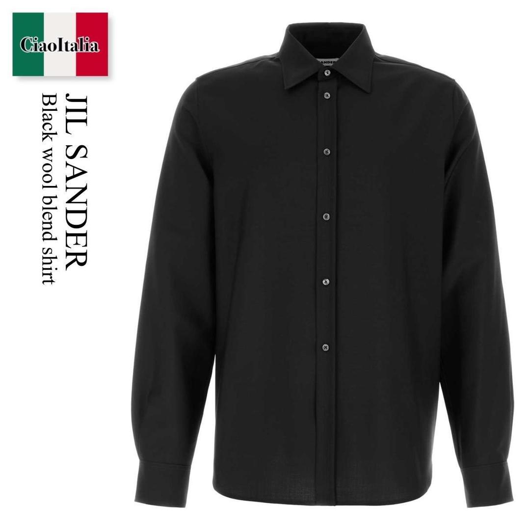 【寸法押さえる・店卸し資産境界線・早め者制覇！】 ジルサンダー / Jil Sander Black Wool Blend Shirt / J22DL0387J 41444 / J22DL0387J 41444 001 / J22DL0387J41444 / J22DL0387J41444 001 / J22DL0387J41444001 / プルオーバー
